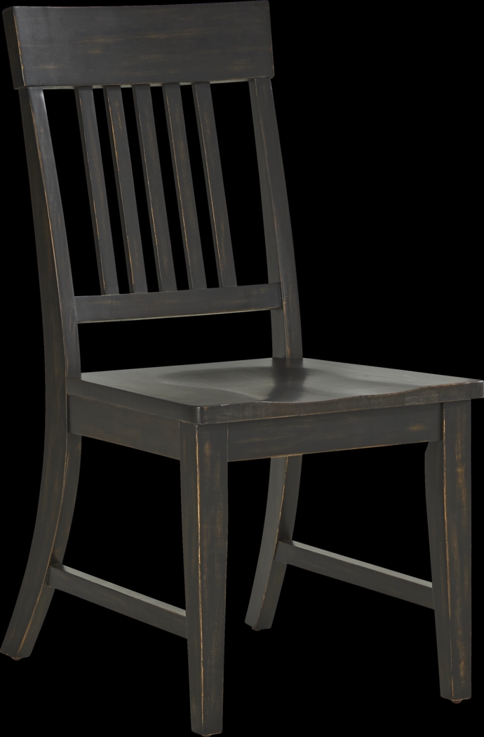 Wicklow Hills White 5 Pc Round Dining Room with Black Slat Back Side Chairs - Thumbnail - Image 4