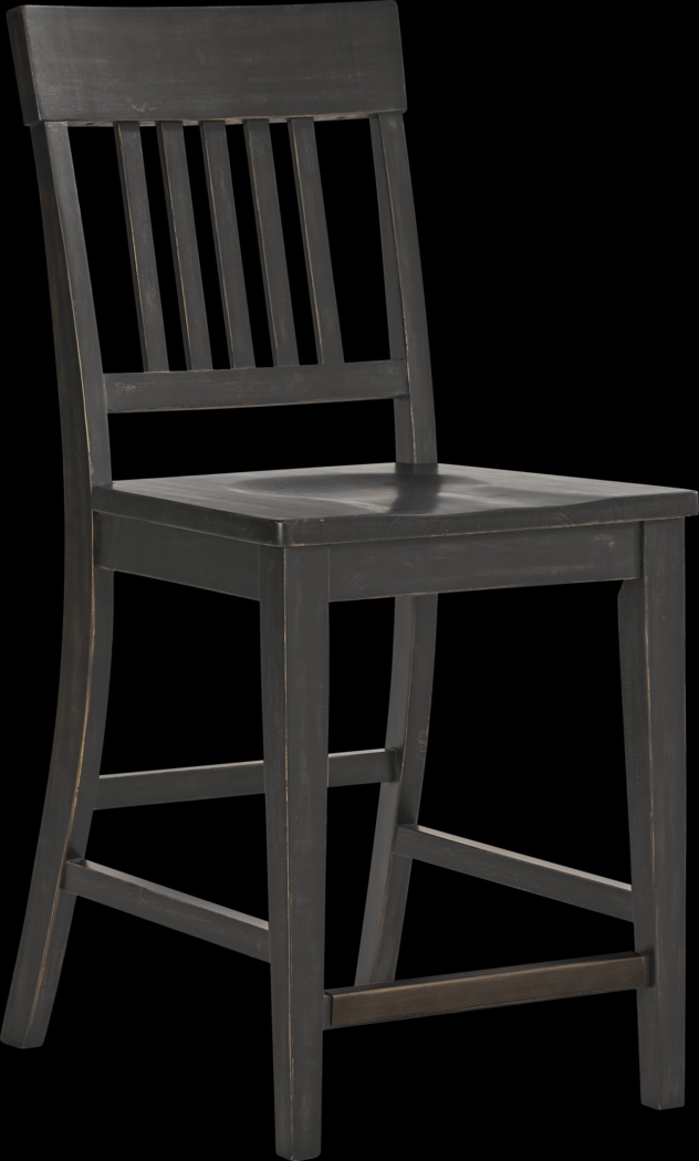 Wicklow Hills White 5 Pc Rectangle Counter Height Dining Room with Black Stools - Thumbnail - Image 3