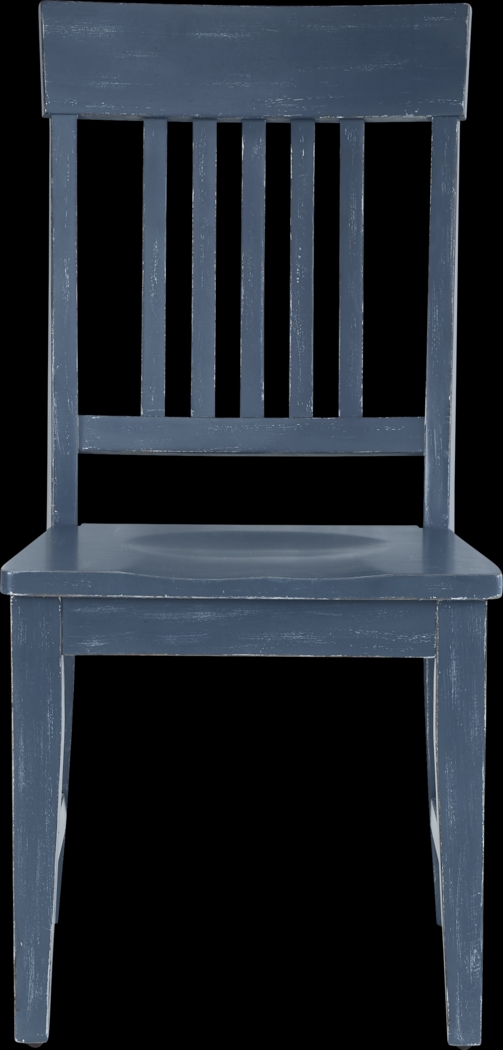 Wicklow Hills Blue Slat Back Chair - Thumbnail - Image 2