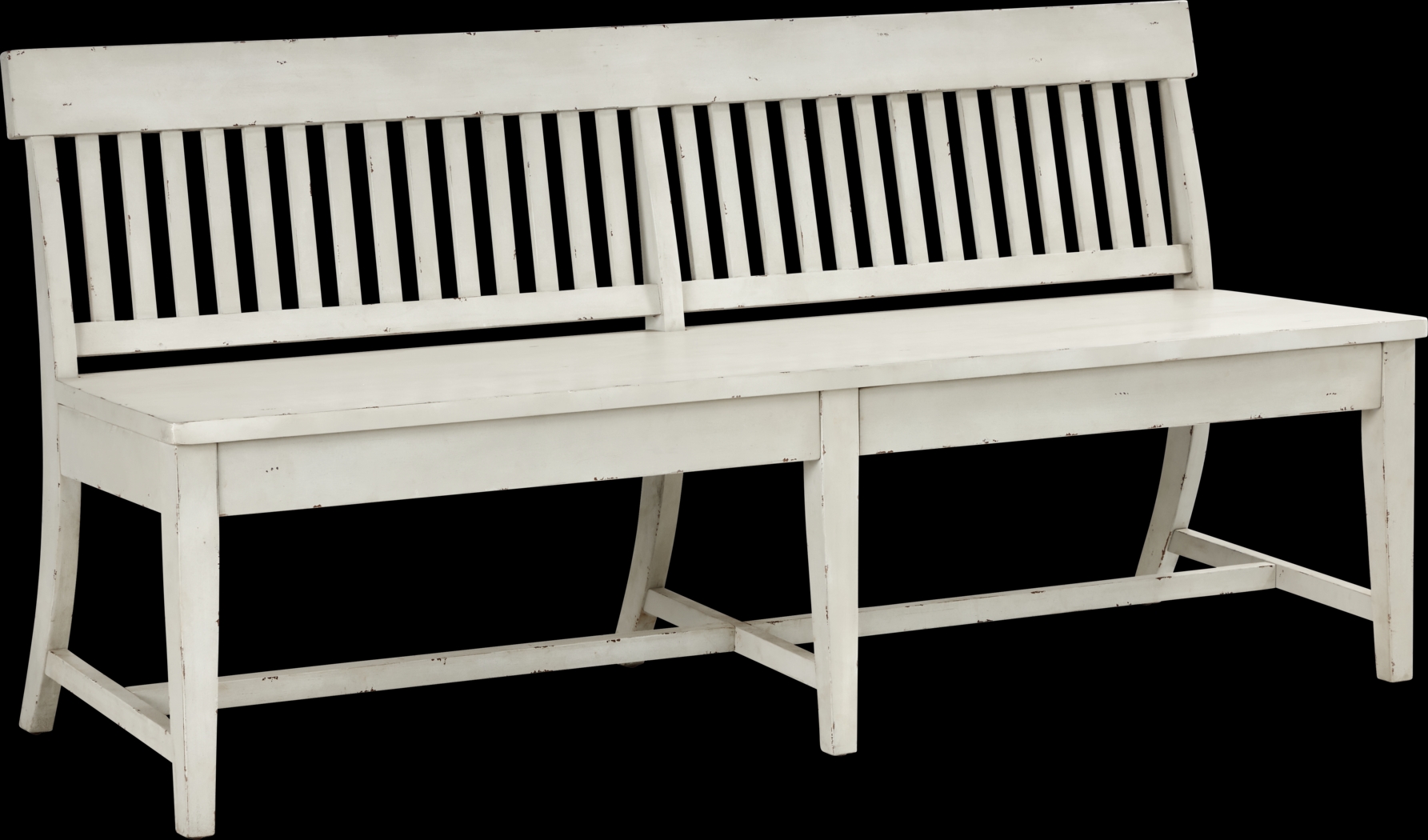 Wicklow Hills White Dining Bench - Thumbnail - Image 2