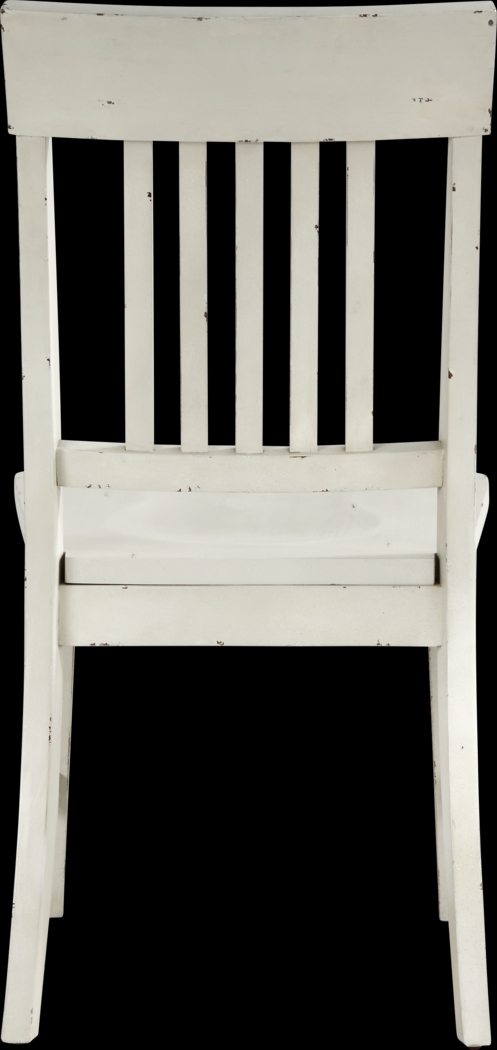 Wicklow Hills White 5 Pc Rectangle Trestle Dining with White Slat Back Side Chairs - Thumbnail - Image 6