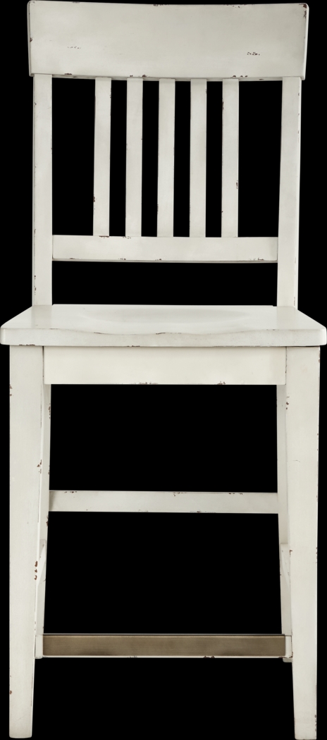Wicklow Hills White Slat Back Stool - Thumbnail - Image 2