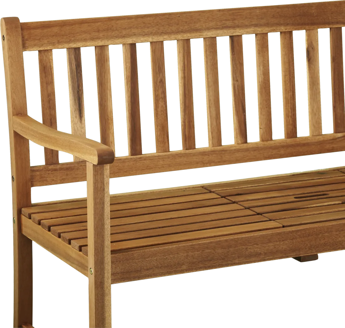 Wickstram Natural Outdoor Bench - Thumbnail - Image 5