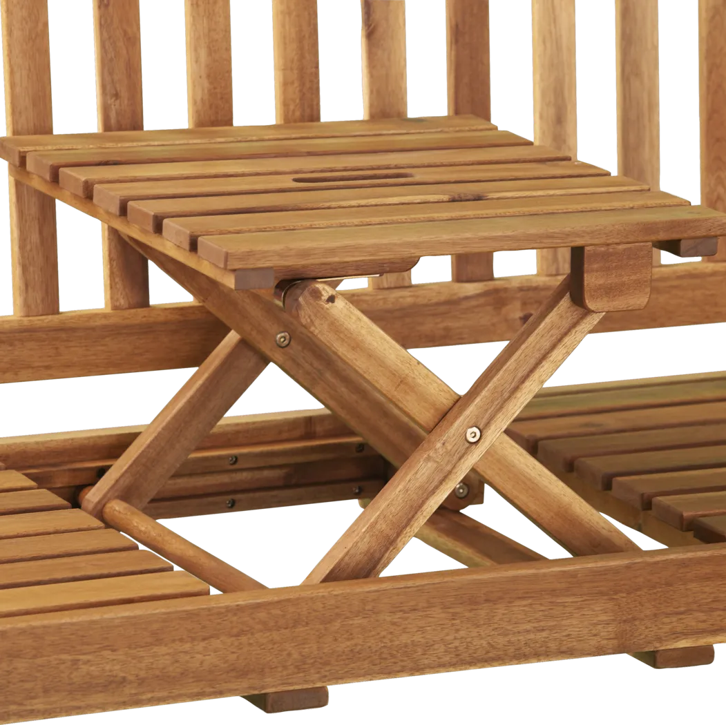 Wickstram Natural Outdoor Bench - Thumbnail - Image 6