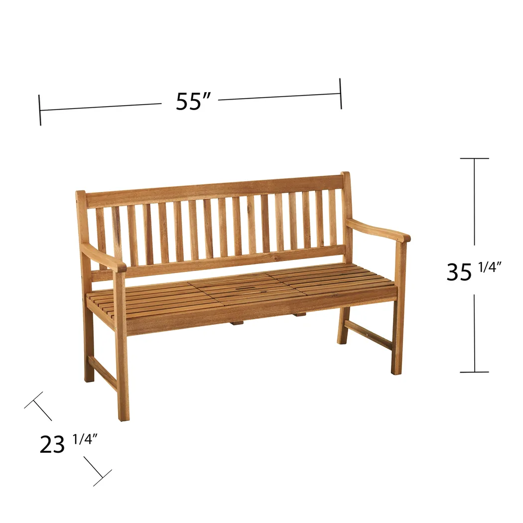 Wickstram Natural Outdoor Bench - Thumbnail - Image 8