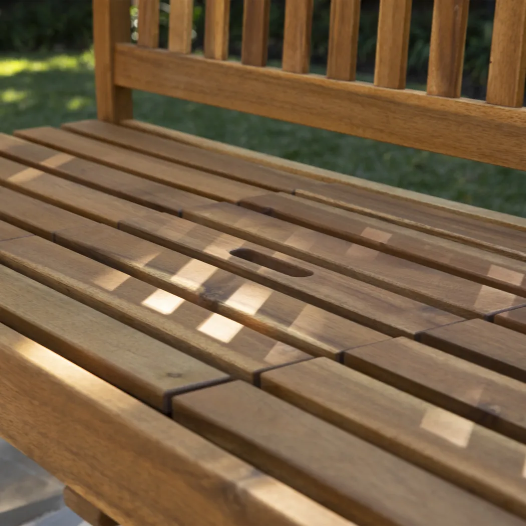 Wickstram Natural Outdoor Bench - Thumbnail - Image 9