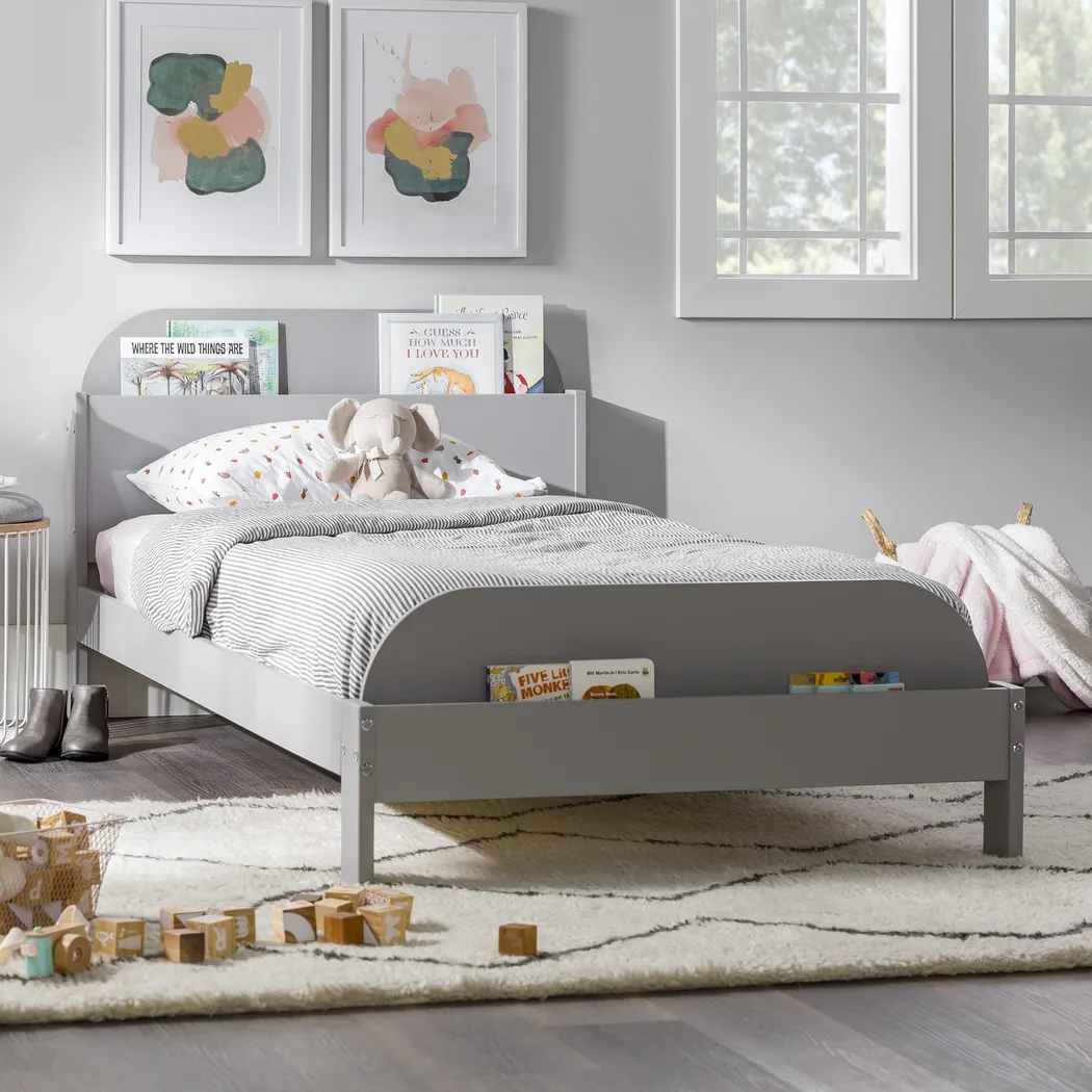 Wiebelo Gray Twin Bed - Thumbnail - Image 2