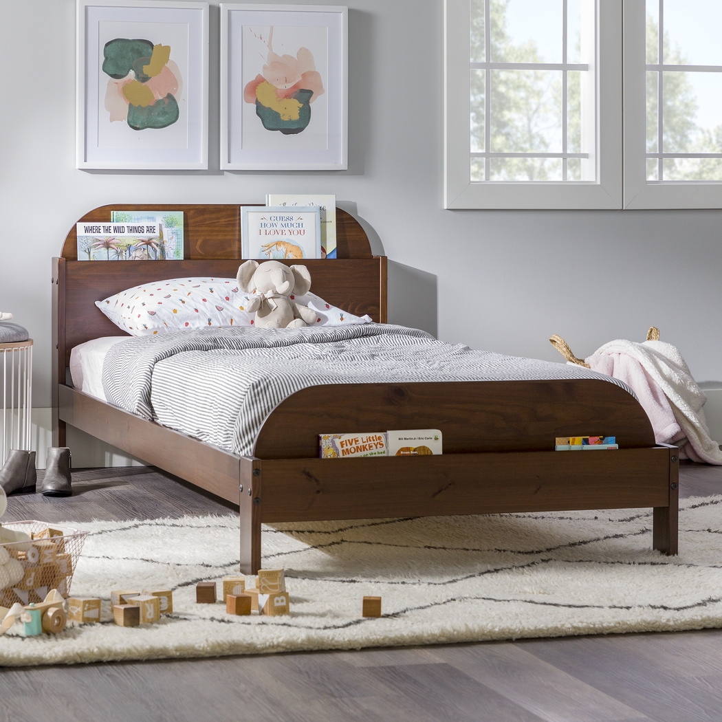 Wiebelo Walnut Twin Bed - Thumbnail - Image 2