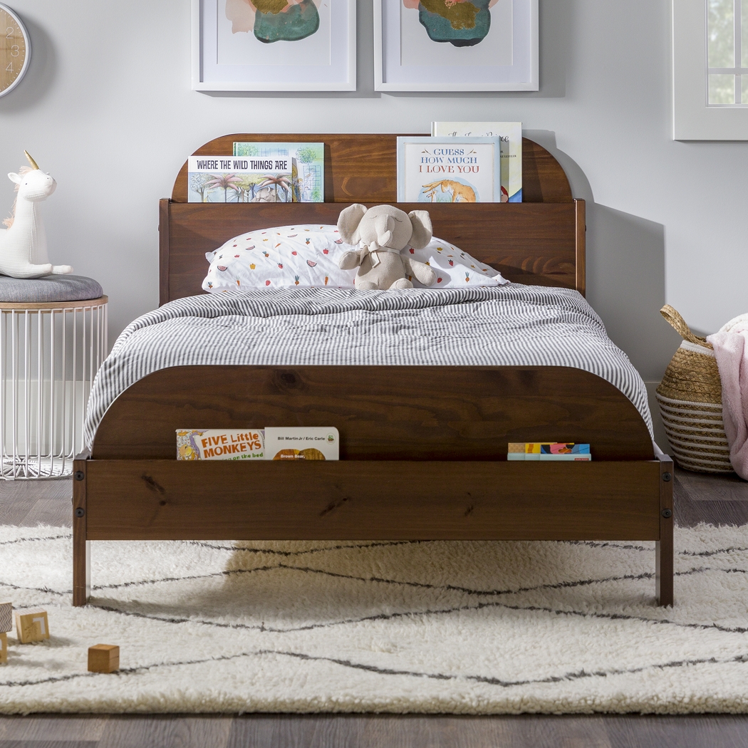 Wiebelo Walnut Twin Bed - Thumbnail - Image 3