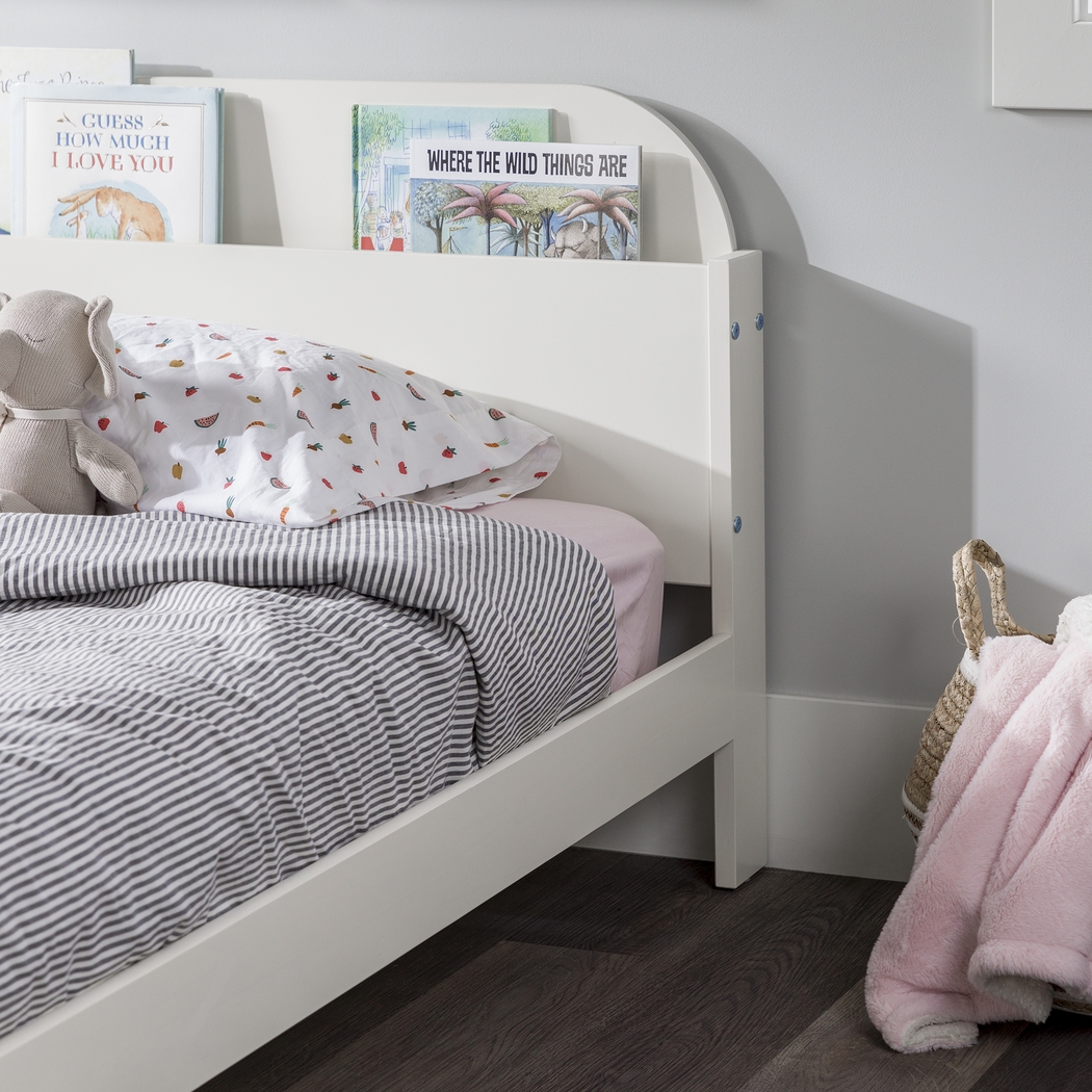 Wiebelo White Twin Bed - Thumbnail - Image 4