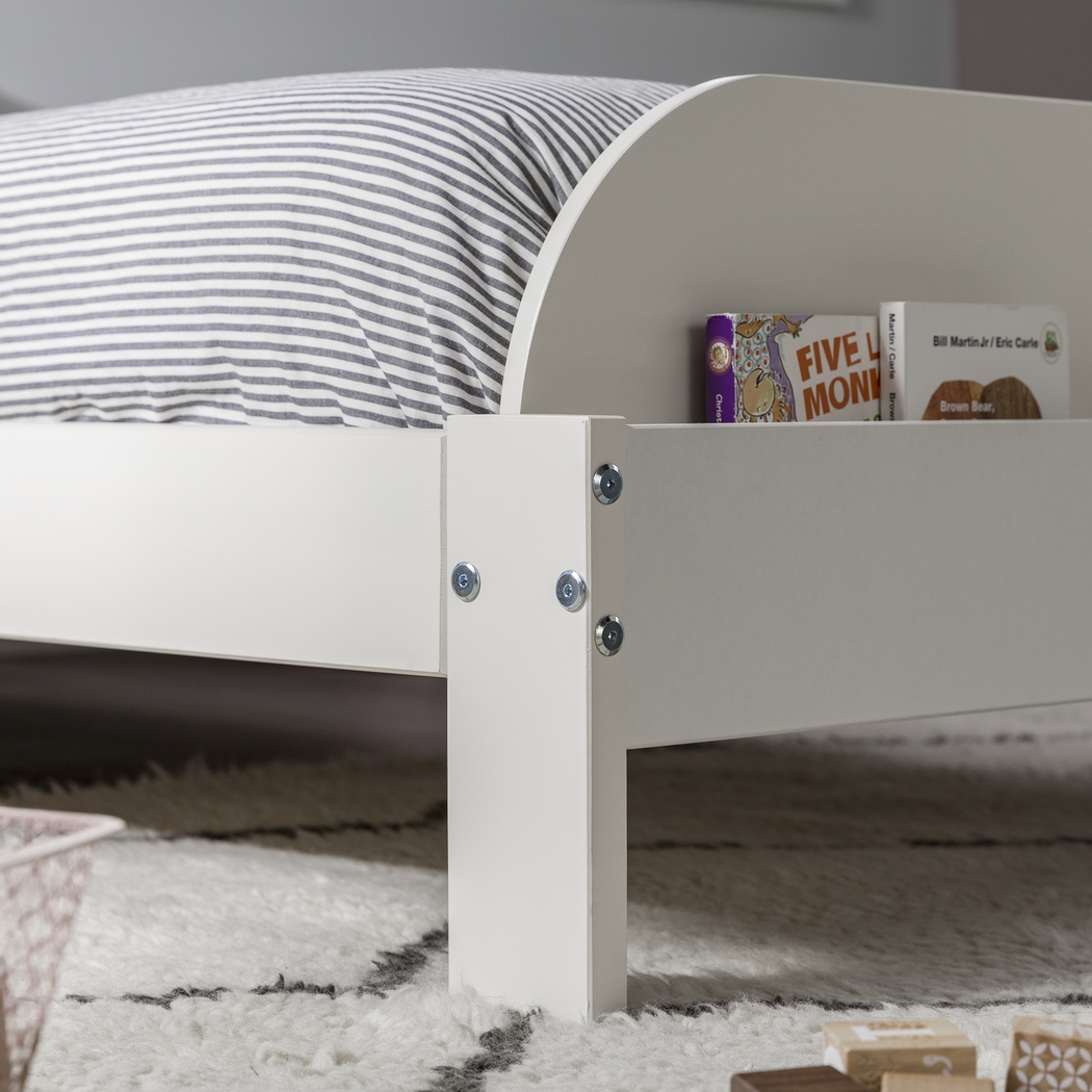 Wiebelo White Twin Bed - Thumbnail - Image 6