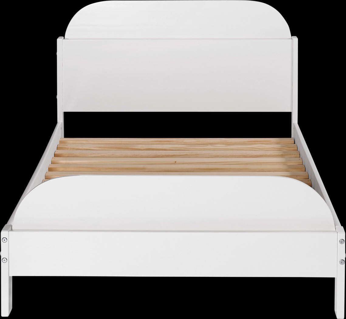 Wiebelo White Twin Bed - Thumbnail - Image 1