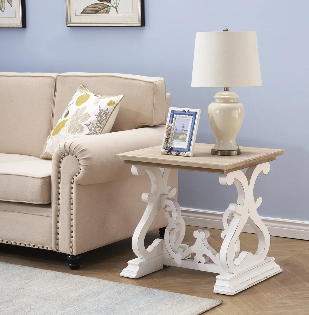 Wiginton White End Table - Thumbnail - Image 4