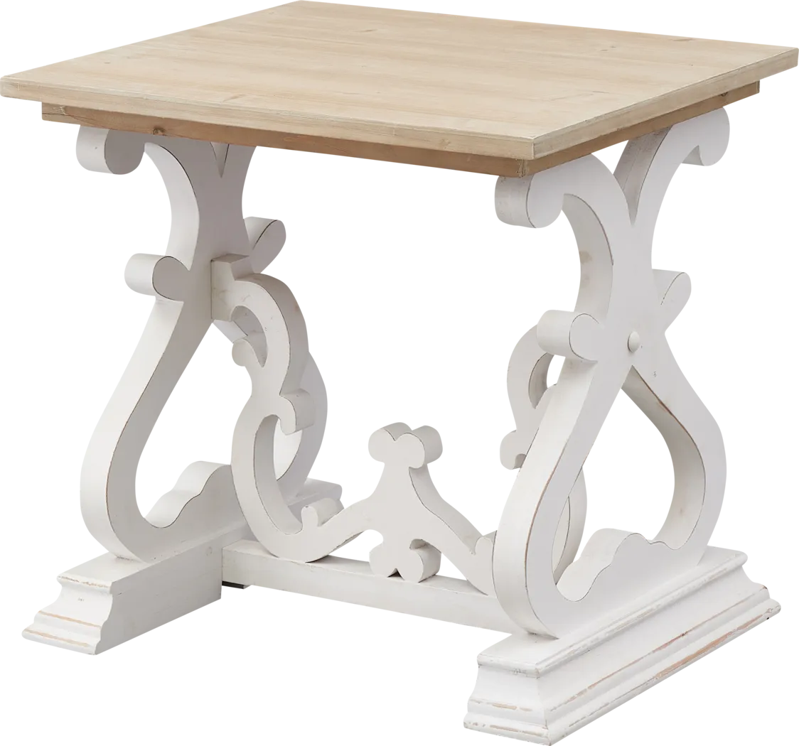 Wiginton White End Table - Thumbnail - Image 1
