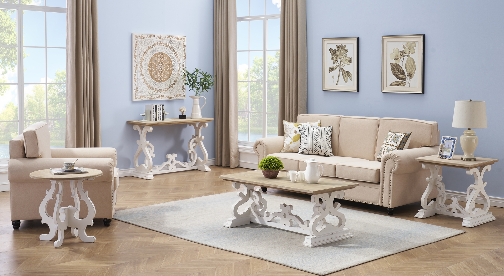 Wiginton White Sofa Table - Thumbnail - Image 5