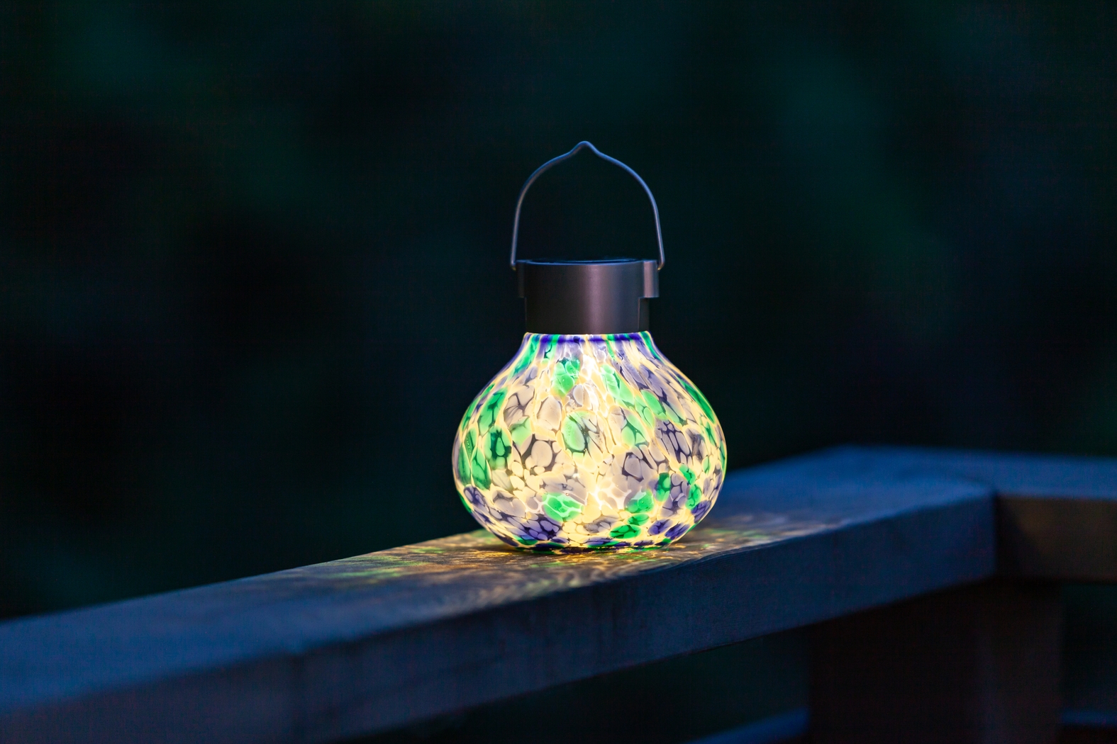 Wigly Trail Outdoor Blue Solar Lantern - Thumbnail - Image 14