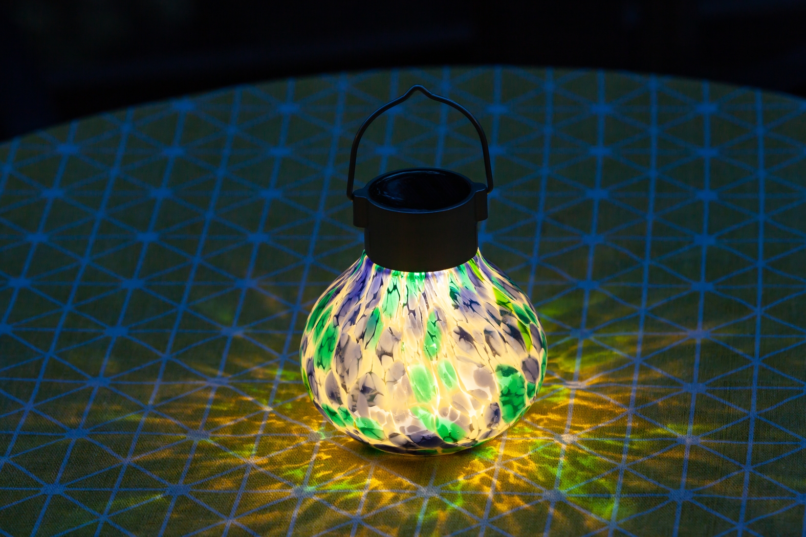 Wigly Trail Outdoor Blue Solar Lantern - Thumbnail - Image 15