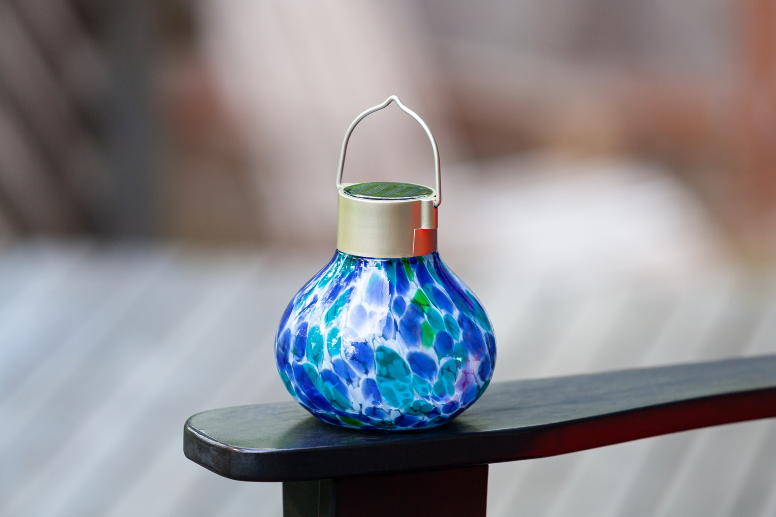 Wigly Trail Outdoor Blue Solar Lantern - Thumbnail - Image 8