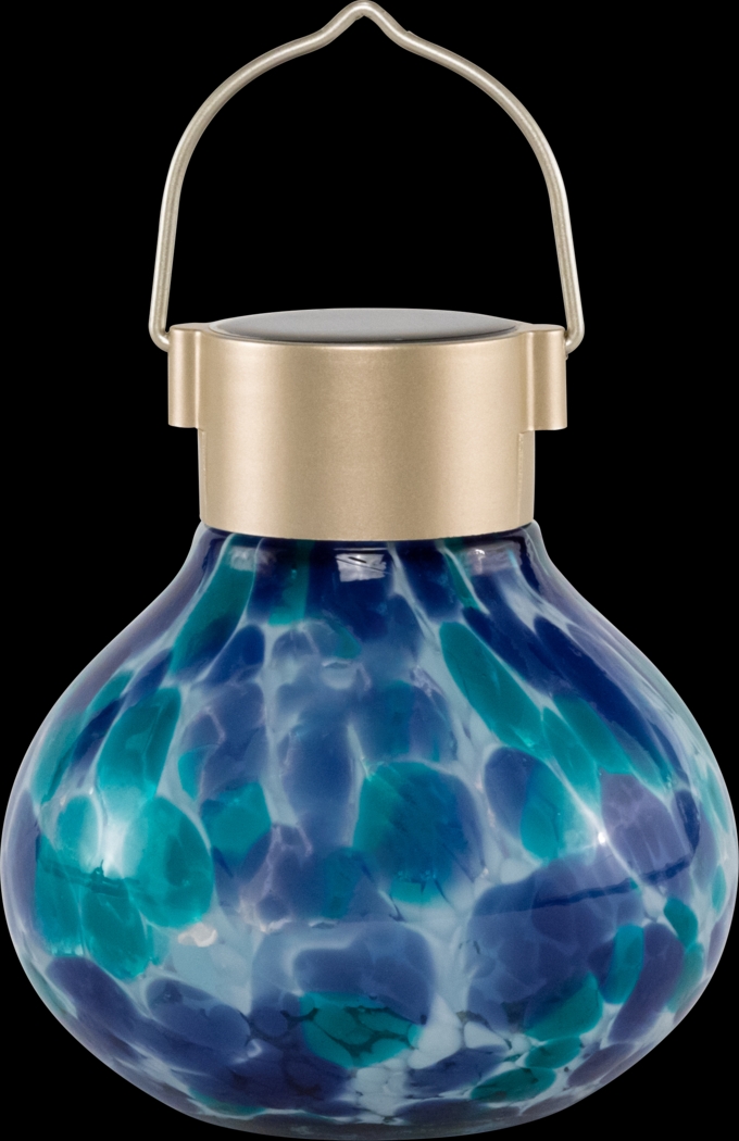 Wigly Trail Outdoor Blue Solar Lantern - Thumbnail - Image 1