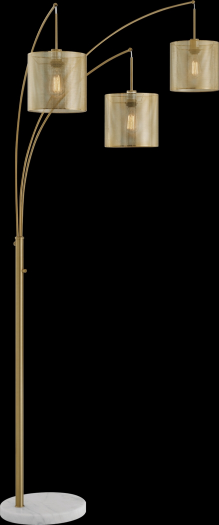Wilana Shade Brass Floor Lamp - Thumbnail - Image 1