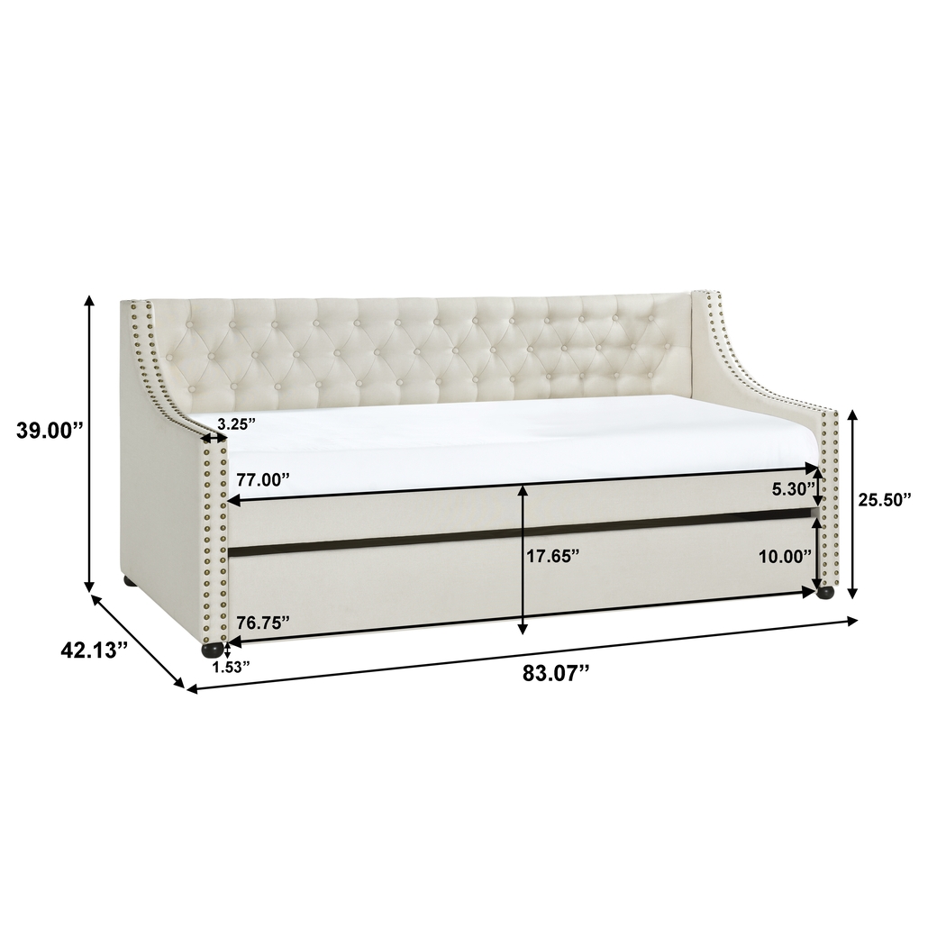 Wilbrown White Daybed - Thumbnail - Image 9