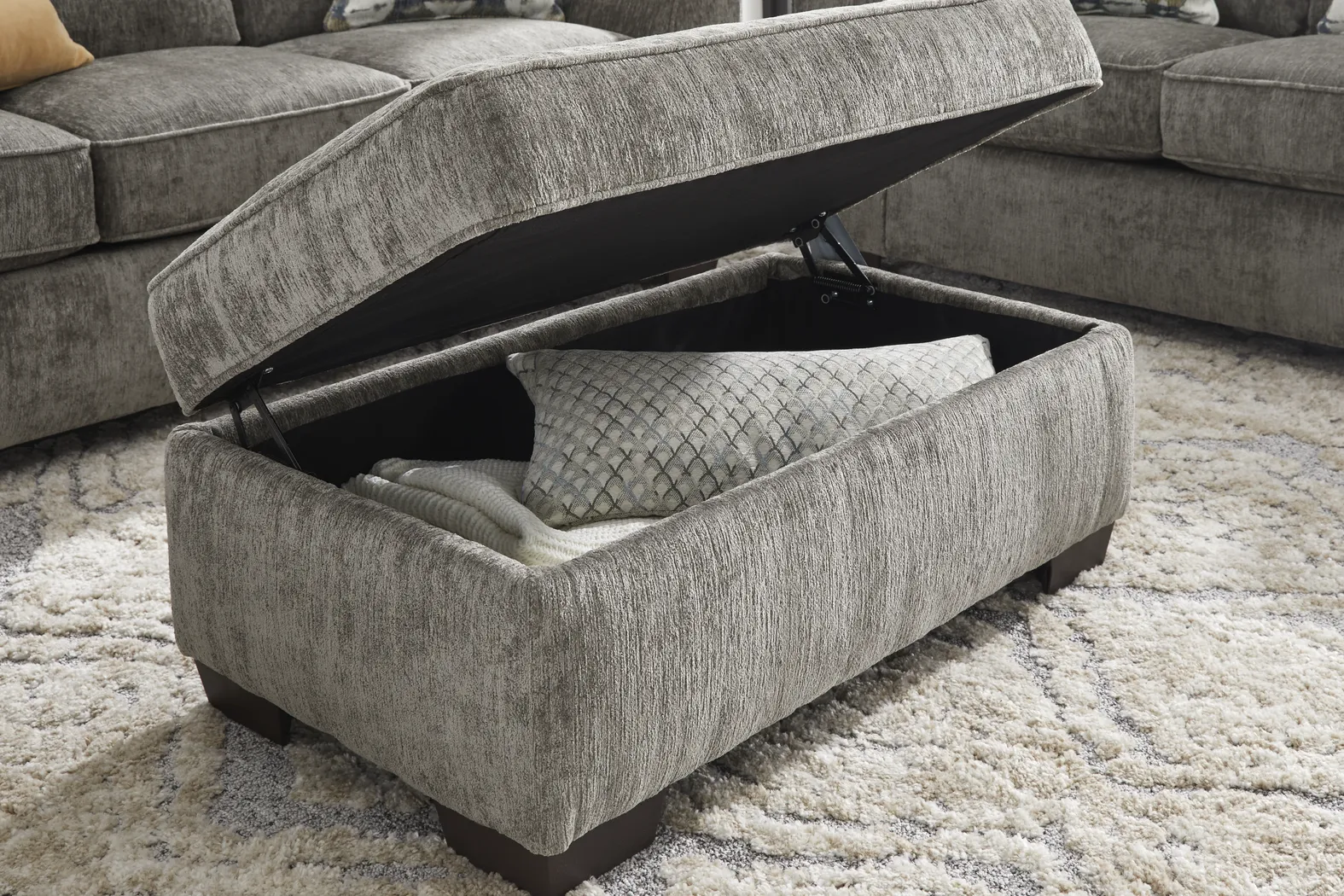 Wilcox Gray Storage Ottoman - Thumbnail - Image 4