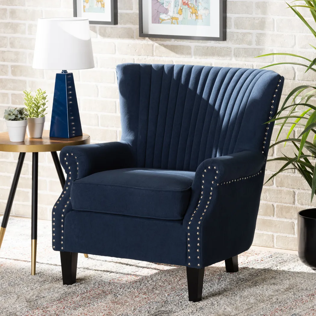 Wildair Navy Accent Chair - Thumbnail - Image 7