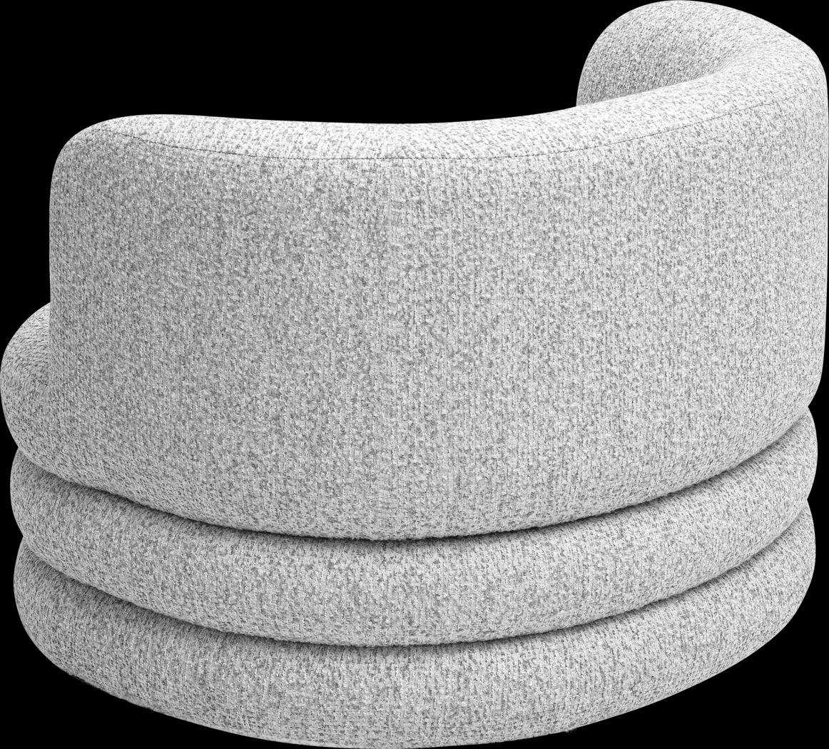 Wildmare Light Gray Swivel Accent Chair - Thumbnail - Image 4