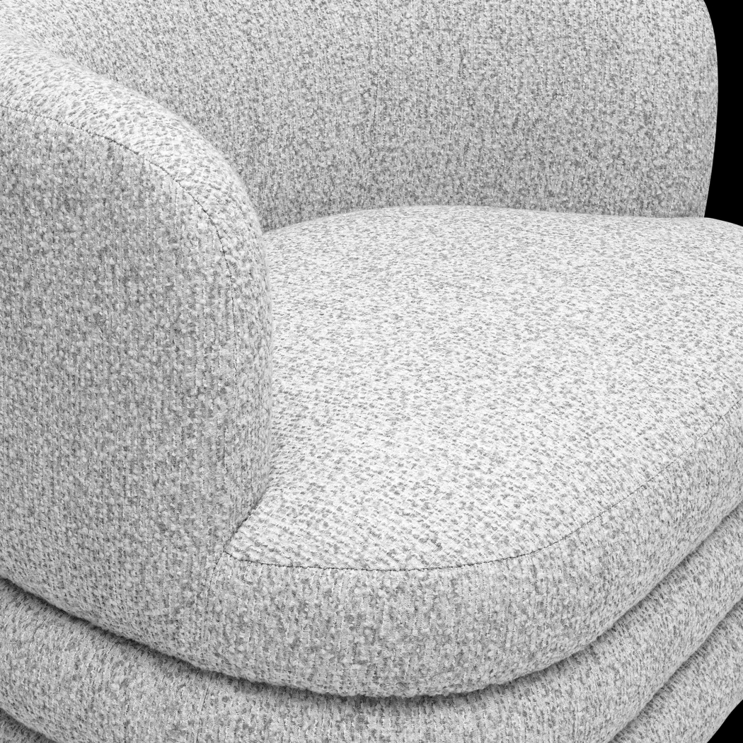 Wildmare Light Gray Swivel Accent Chair - Thumbnail - Image 5