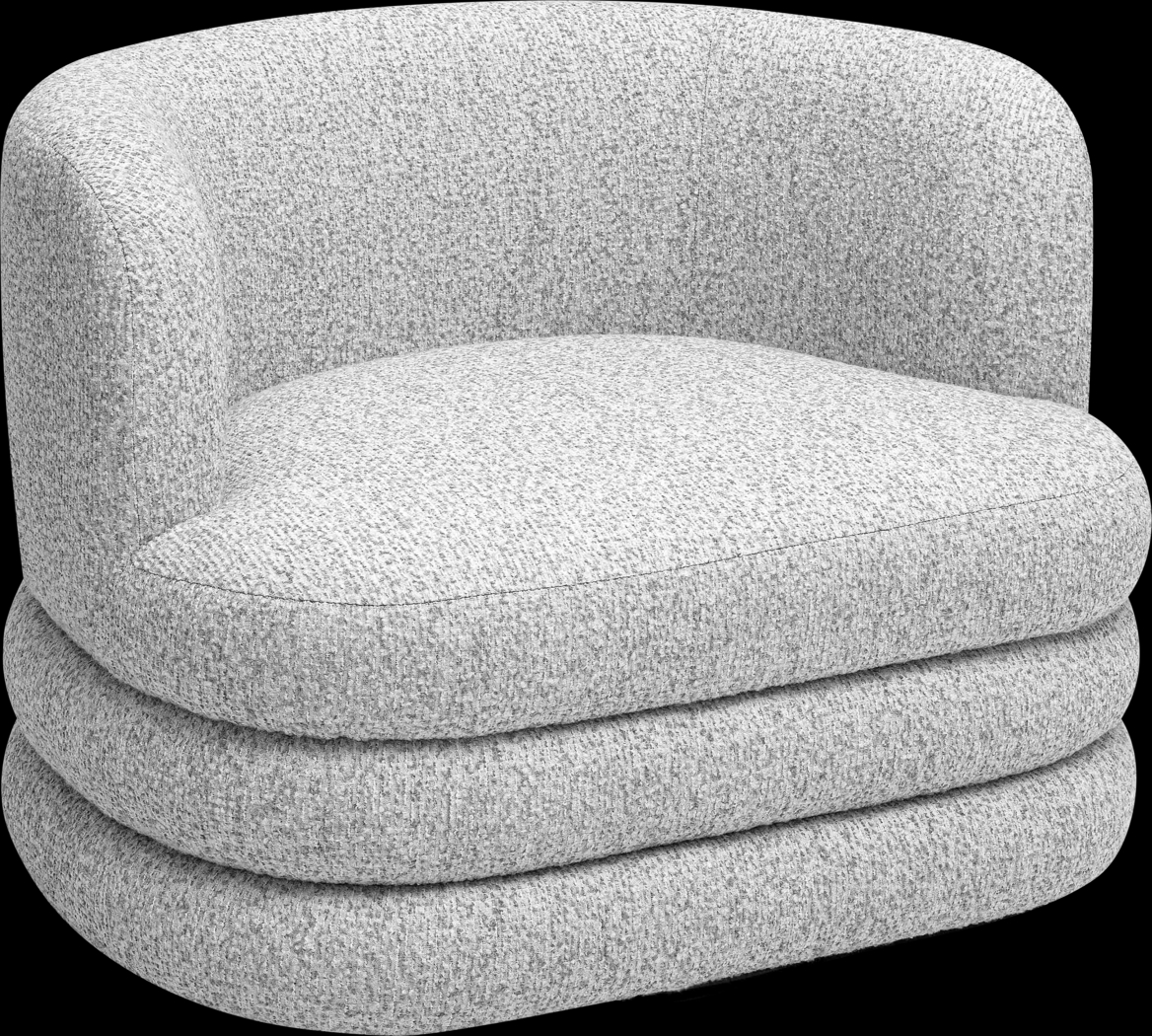 Wildmare Light Gray Swivel Accent Chair - Thumbnail - Image 1