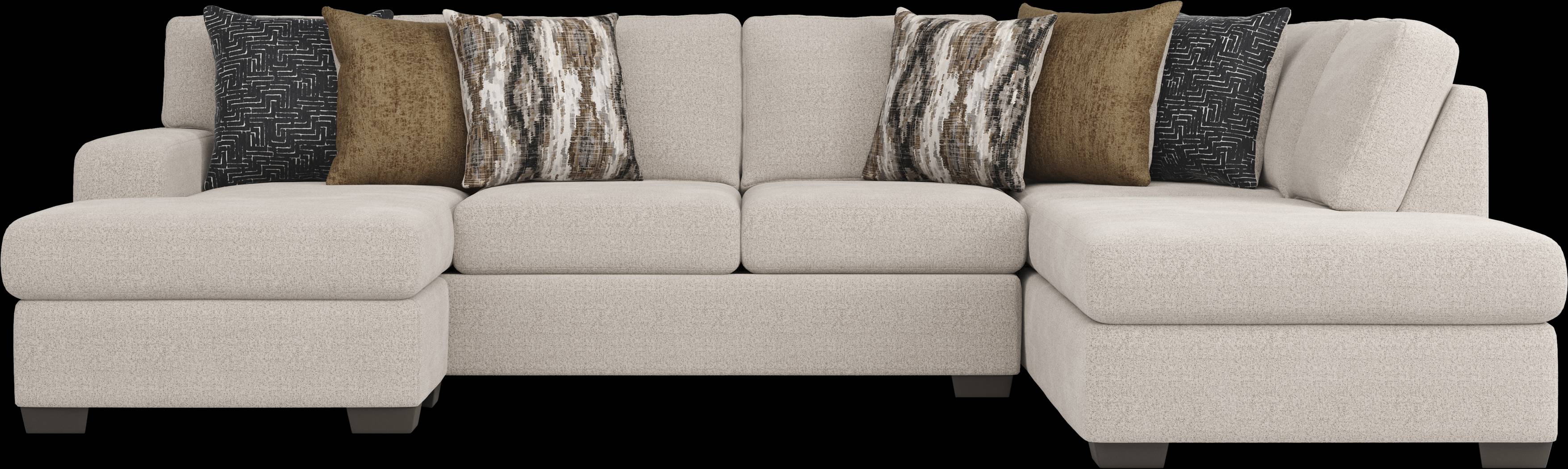 Wildwood Grove Beige 3 Pc Sectional Living Room - Thumbnail - Image 3