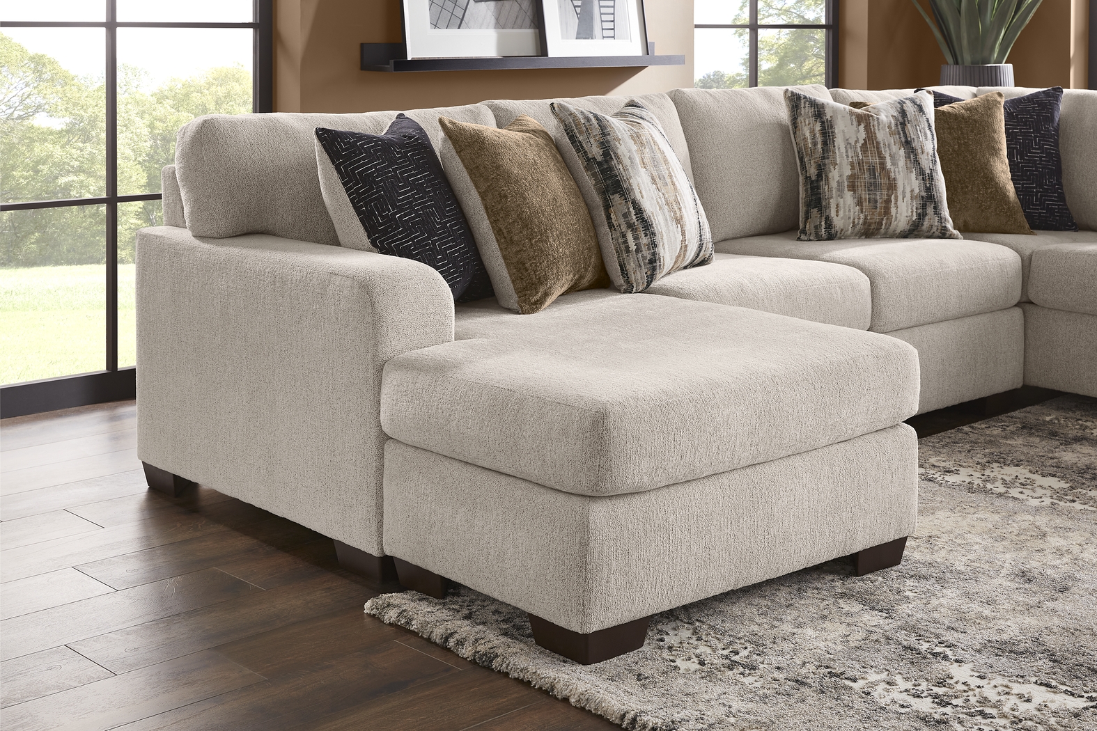 Wildwood Grove Beige 3 Pc Sectional Living Room - Thumbnail - Image 4