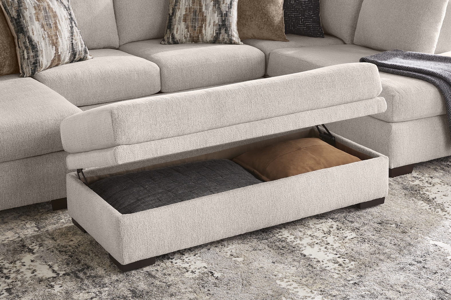 Wildwood Grove Beige 3 Pc Sectional Living Room - Thumbnail - Image 7