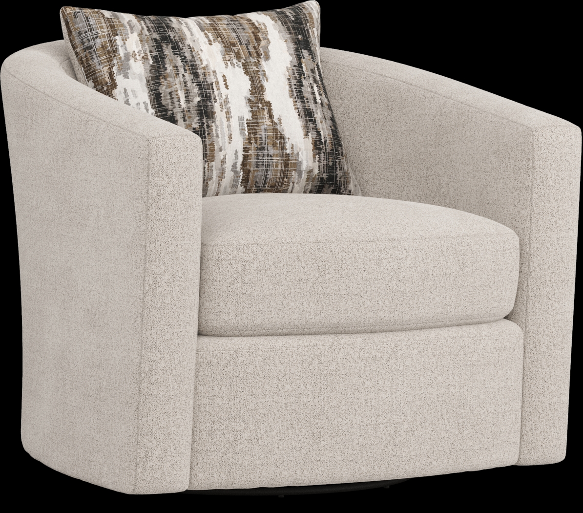 Wildwood Grove Beige Swivel Chair - Thumbnail - Image 1