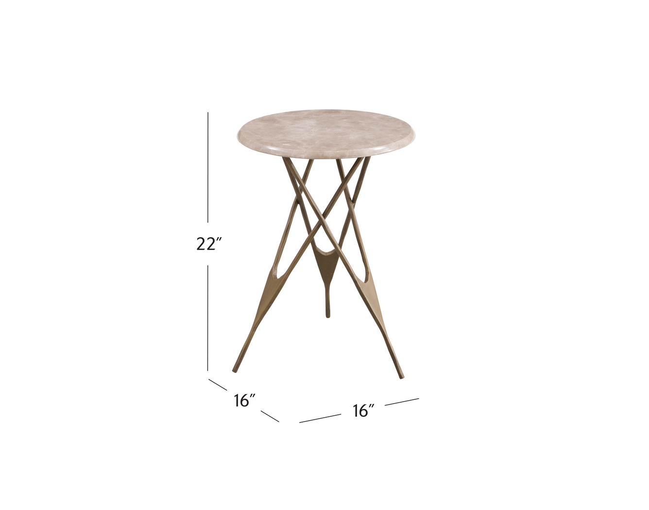 Wilene Brass Accent Table - Thumbnail - Image 3