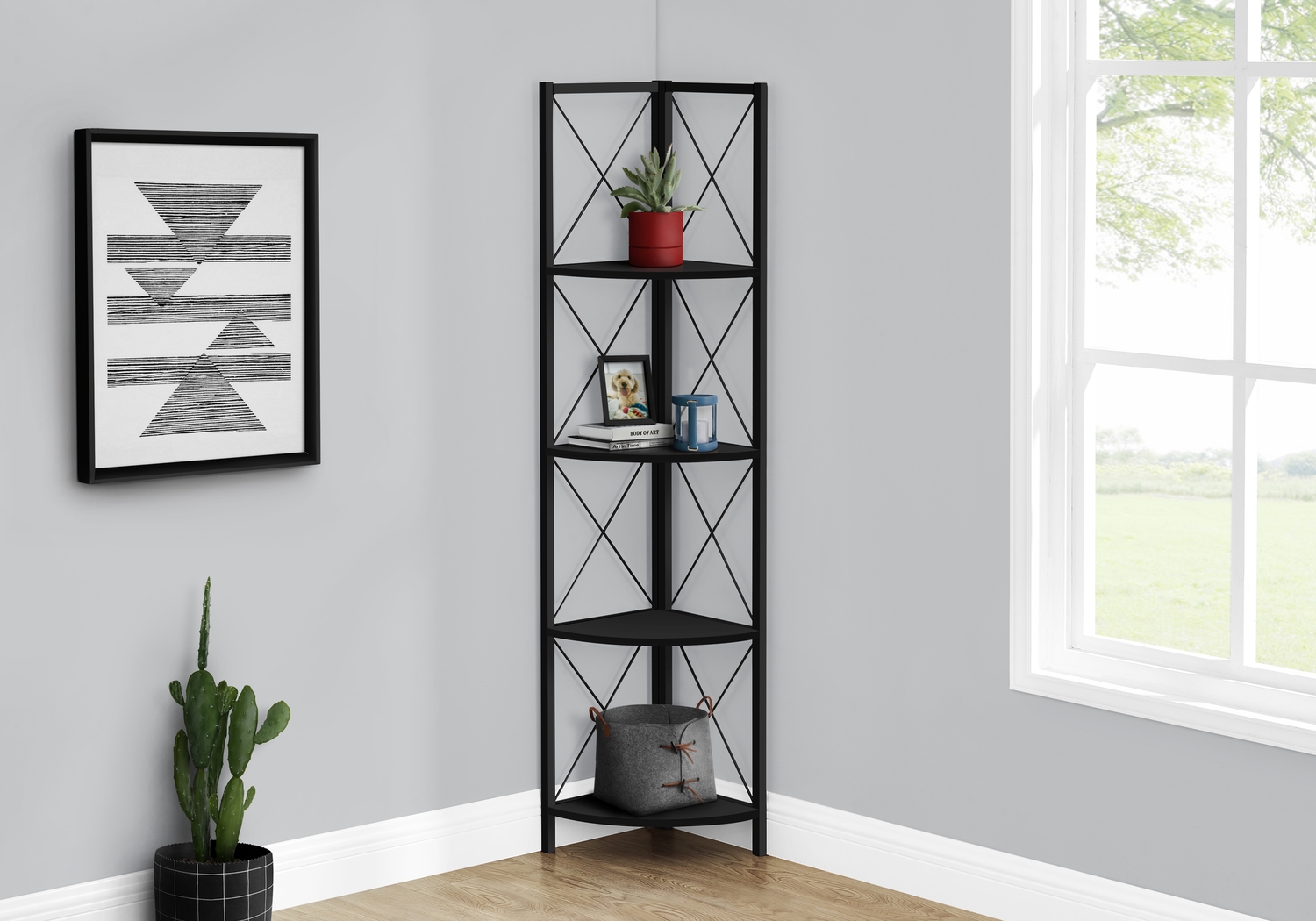 Wilford Black Bookcase - Thumbnail - Image 3