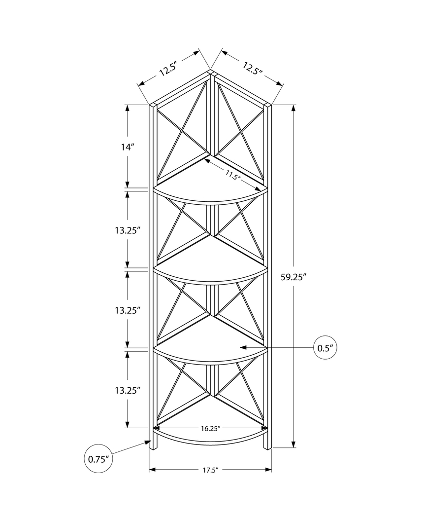 Wilford Espresso Bookcase - Thumbnail - Image 5