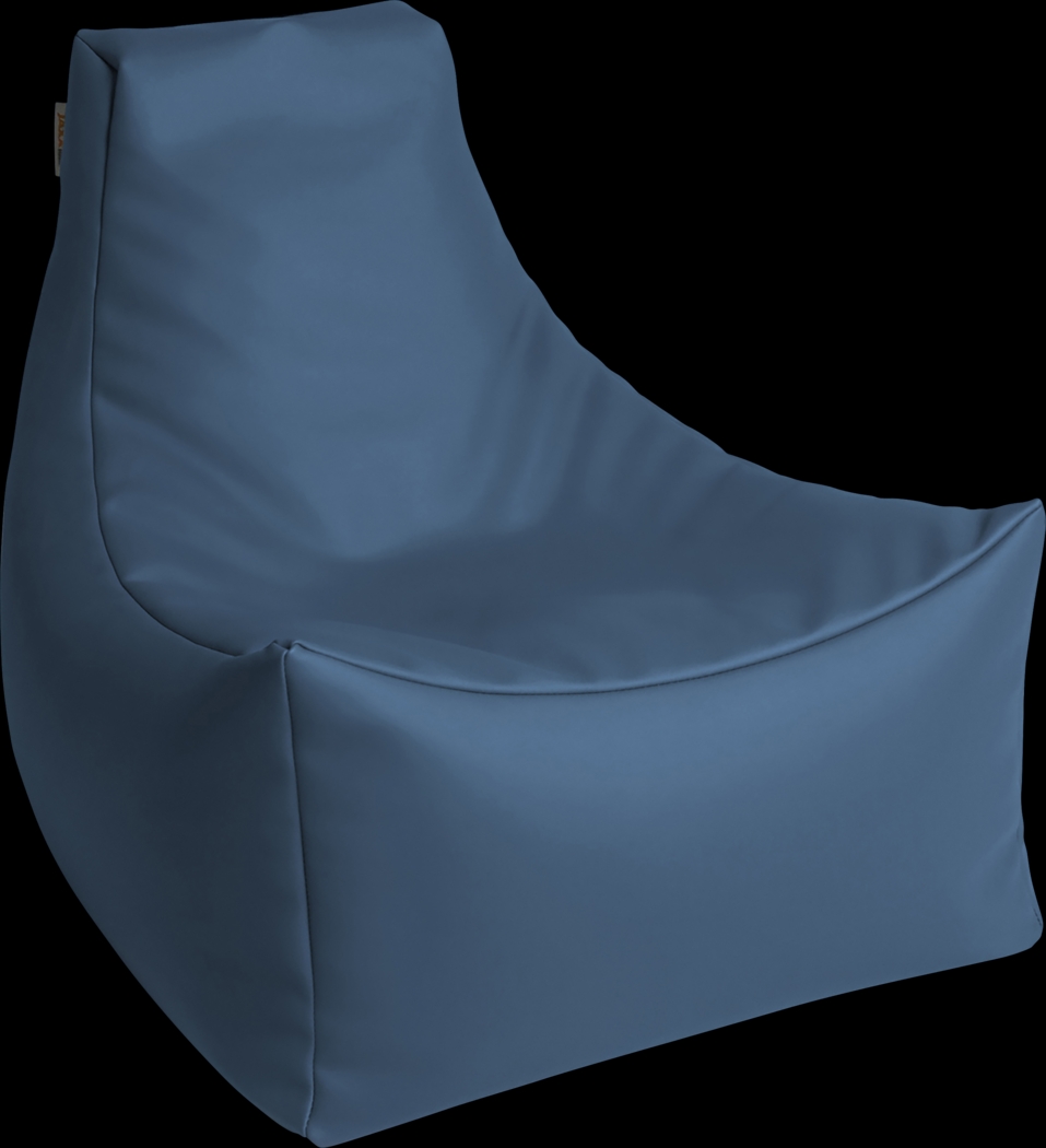 Kids Wilfy Blue Small Bean Bag Chair - Thumbnail - Image 1