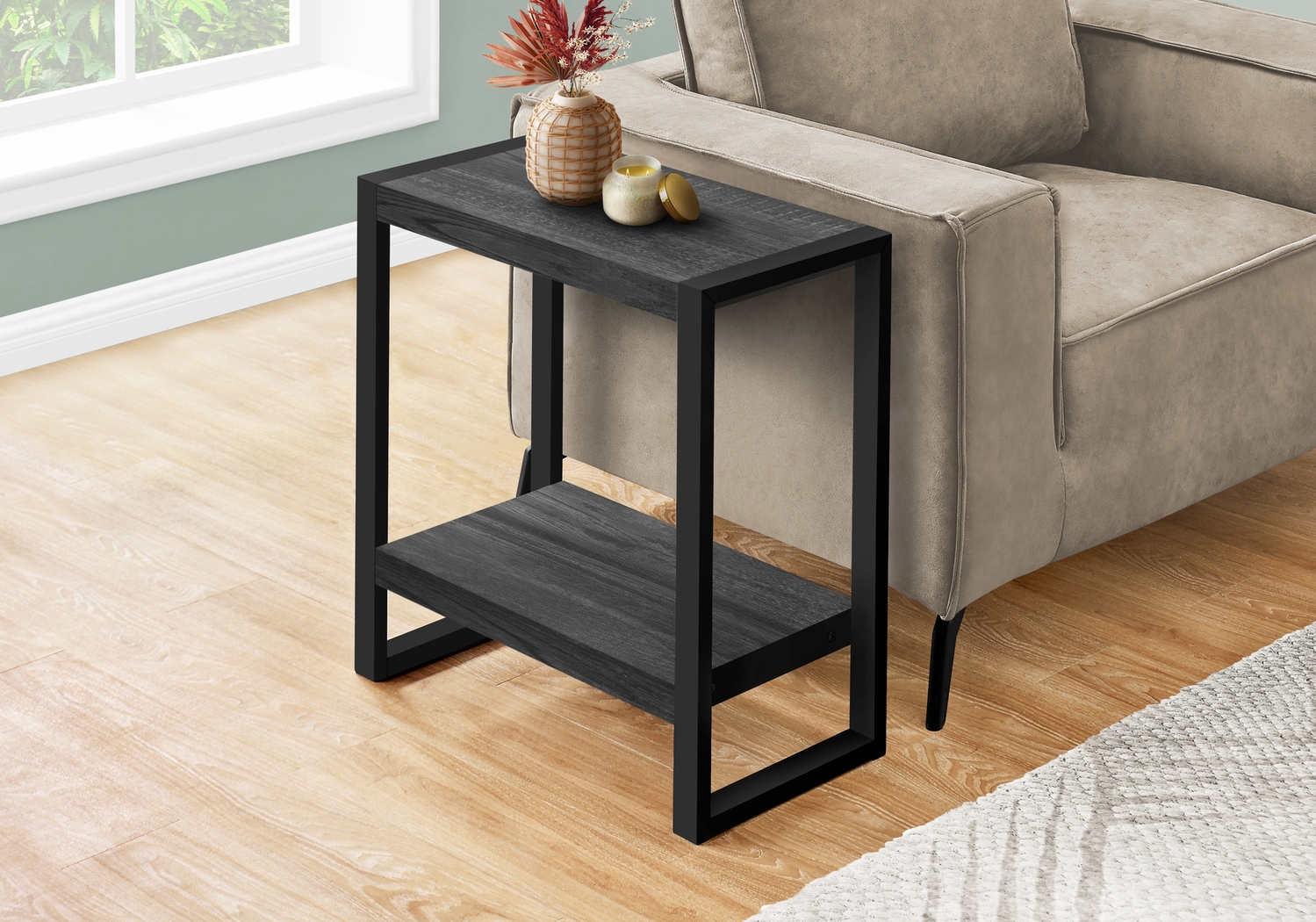 Willark Black Side Table - Thumbnail - Image 2