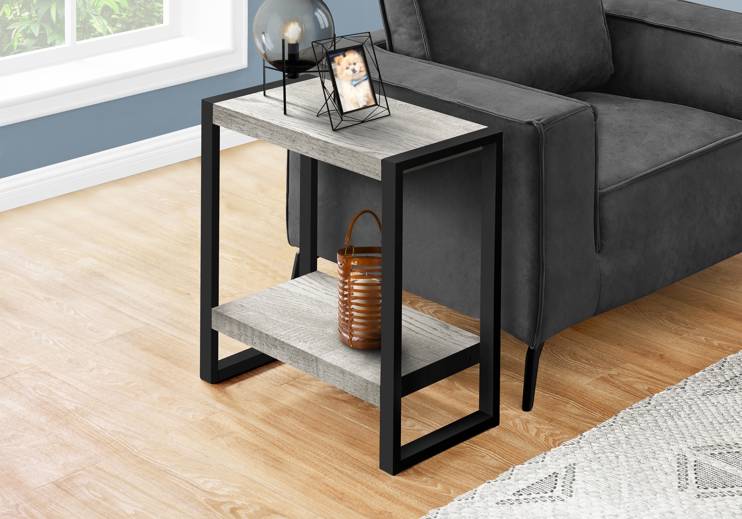 Willark Gray Side Table - Thumbnail - Image 2