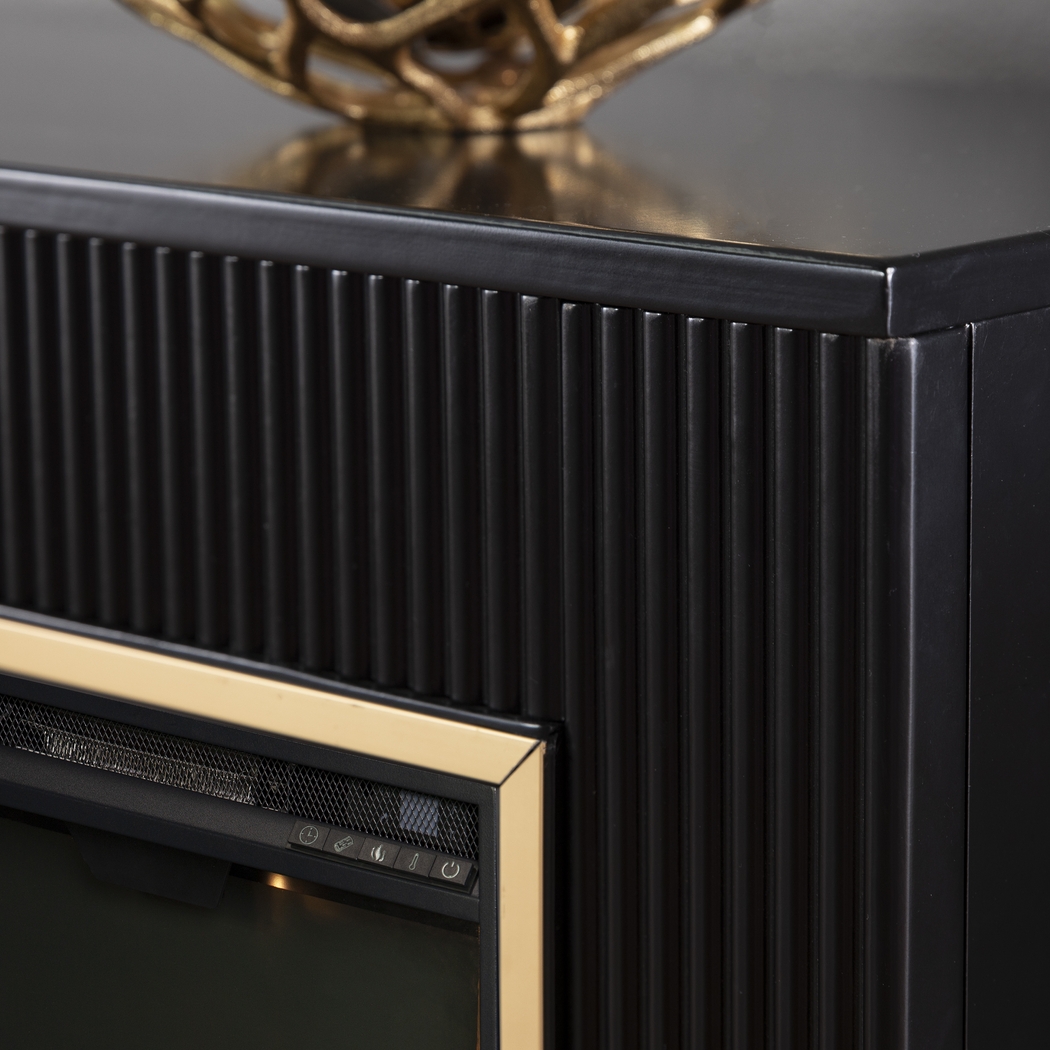 Willaurel III Black 33 in. Console, With Smart Electric Fireplace - Thumbnail - Image 4