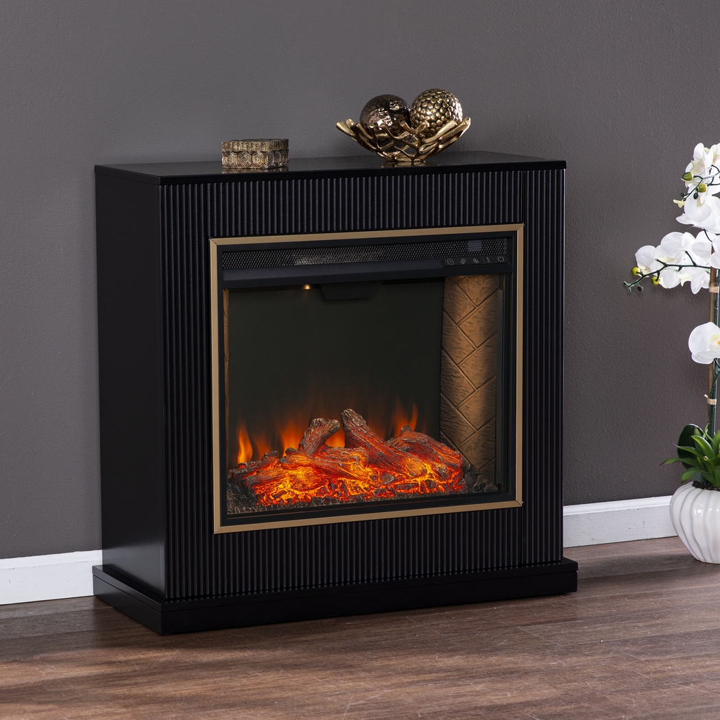 Willaurel III Black 33 in. Console, With Smart Electric Fireplace - Thumbnail - Image 5
