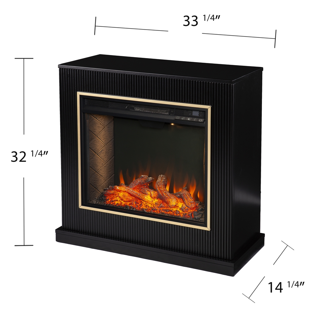 Willaurel III Black 33 in. Console, With Smart Electric Fireplace - Thumbnail - Image 6