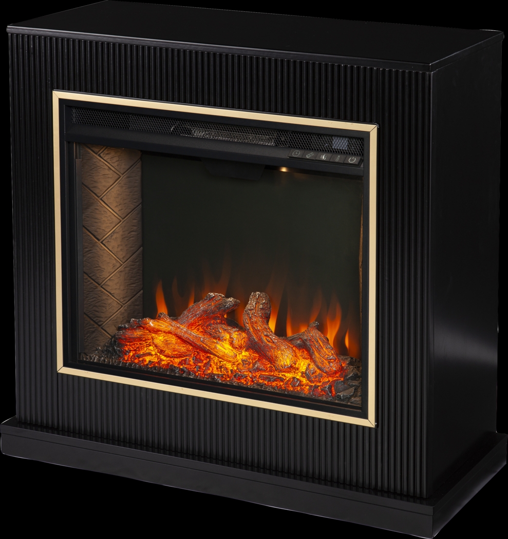 Willaurel III Black 33 in. Console, With Smart Electric Fireplace - Thumbnail - Image 1
