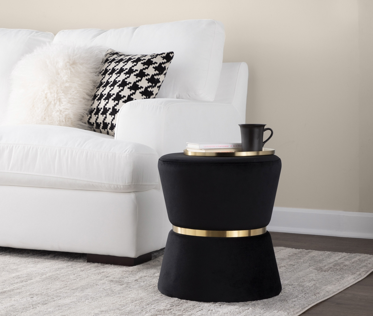 Willella Black Ottoman - Thumbnail - Image 4