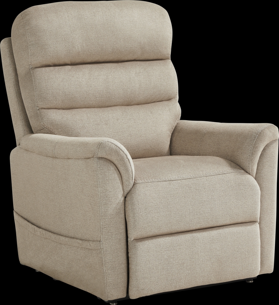 Willeta Beige Power Lift Recliner - Thumbnail - Image 3