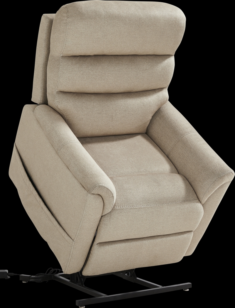 Willeta Beige Power Lift Recliner - Thumbnail - Image 4