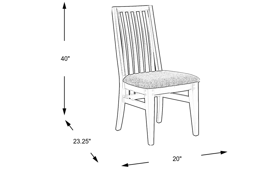 Dimension Image. Please refer to the Dimension Tab on this page for dimension details.