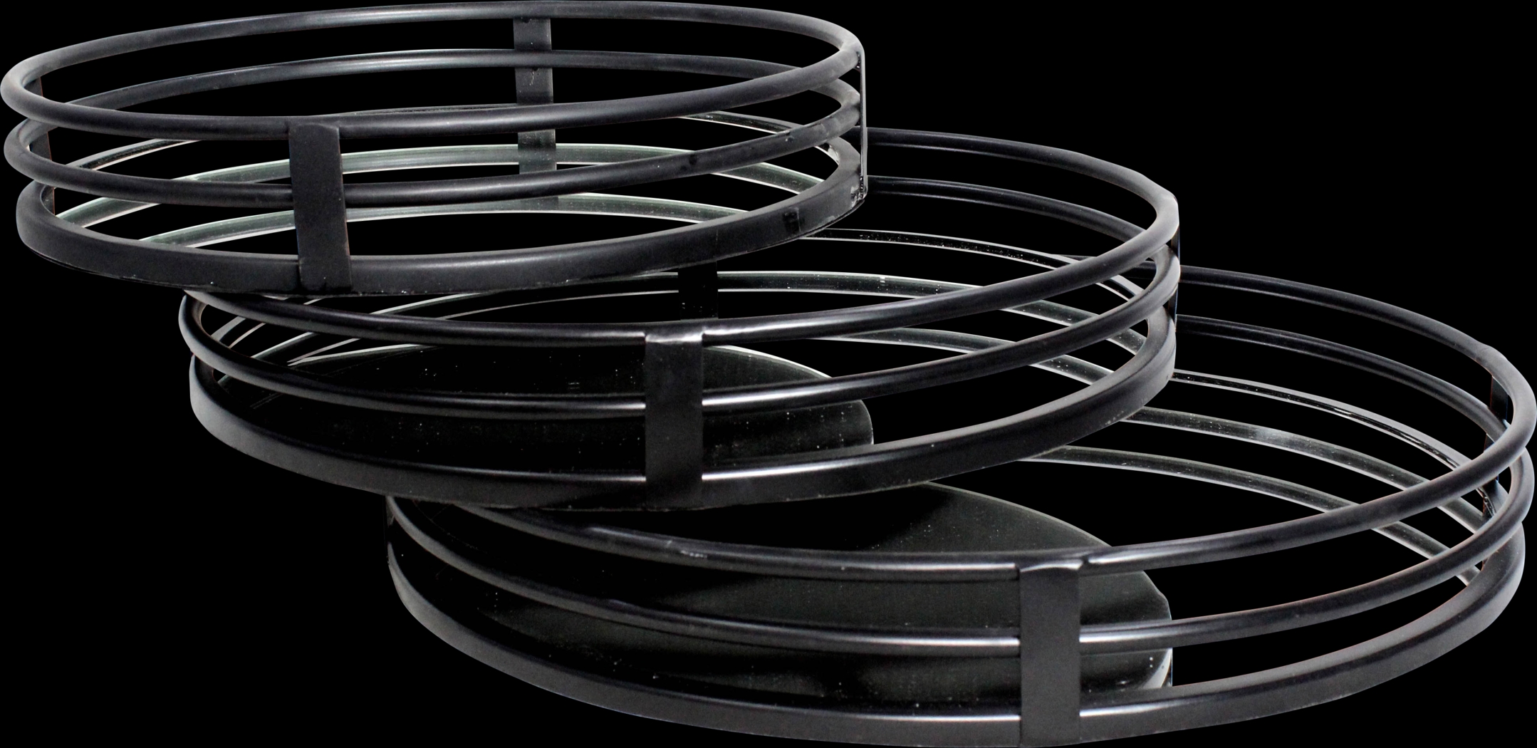 Williwaw Black Tray, Set of 3 - Thumbnail - Image 1