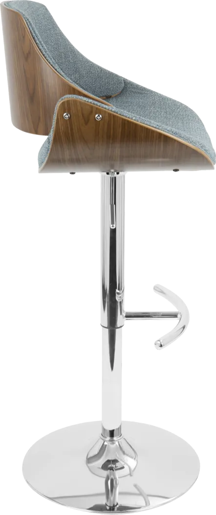 Willmann Blue Adjustable Barstool, Set of 2 - Thumbnail - Image 9